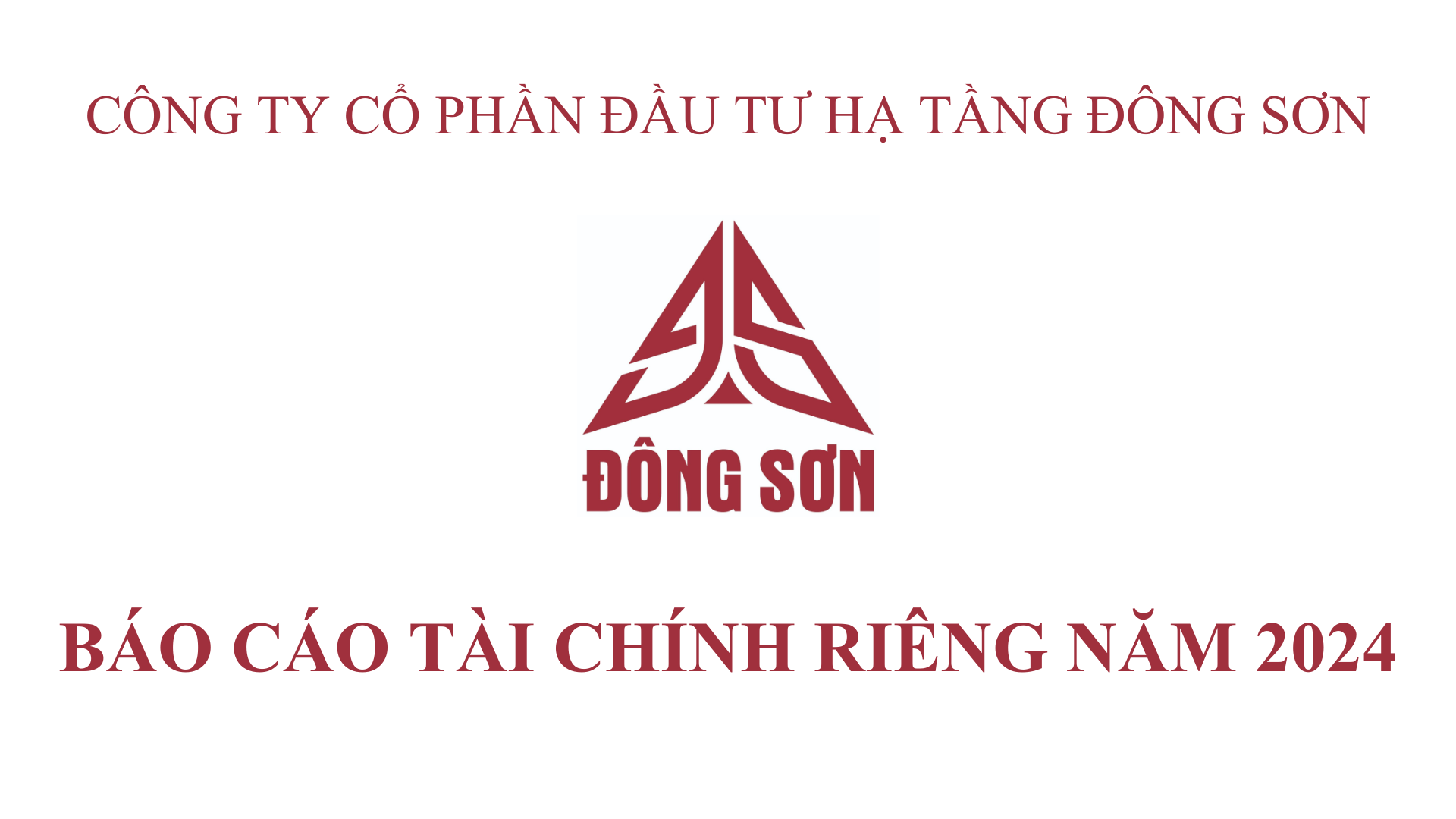 BÁO CÁO TÀI CHÍNH RIÊNG NĂM 2024 (ĐÃ ĐƯỢC KIỂM TOÁN)